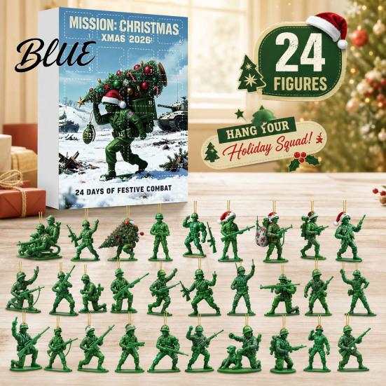 Holiday Keepsake Green with Pcs Day Christmas Calendar 24 Soldiers Advent Countdown Calendar Xmas Party