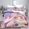 Serie Principesse Set Camera da Letto 3 Pezzi Set Copripiumino Biancheria da Letto 3D Biancheria da Letto per Bambini Set Piumoni Queen Twin Casa Anime