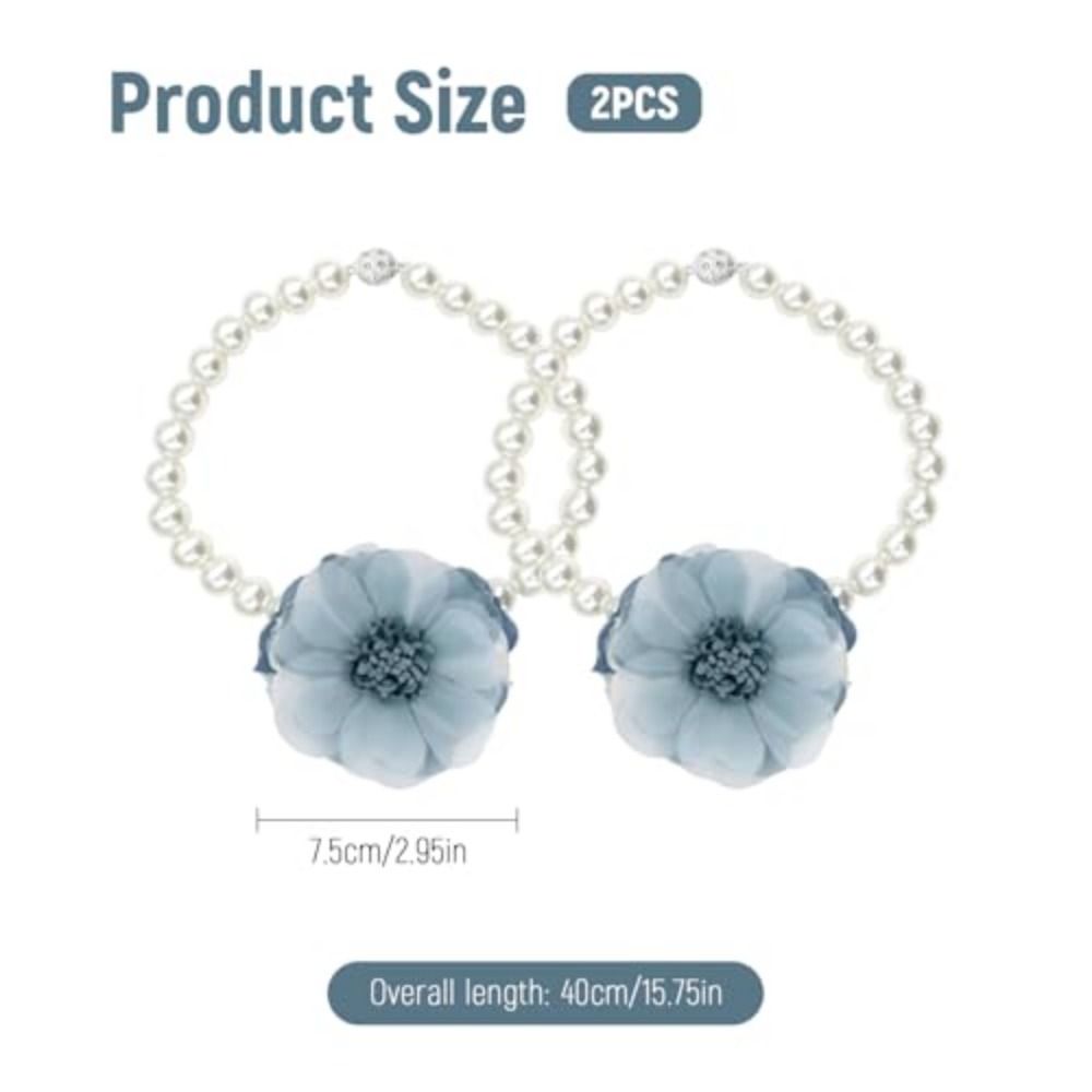 Flower Curtain Tiebacks Handmade Window Ties Creative Curtain Buckle  For Home Office Decorative