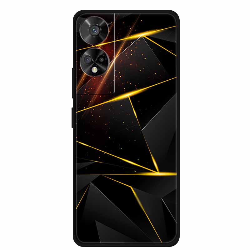 For TCL 50 5G Case Original Soft Silicone TPU Phone Cases Back Cover For TCL 50 XE 5G 50XE Fashion Planet New Coque Black Bumper