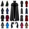 Cape à Capuche Halloween Costume Cape Fantaisie Médiévale Cosplay Robe Fête Jeu de Rôle Unisexe