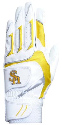 LEZAX Fukuoka Softbank Hawks Schlaghandschuhe Weiß Größe L (Allgemein/Linke Hand) SBGL-3646