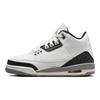 Air Jordan 3 Retro GS Çimento Grisi Çocuk Sneakerları Beyaz Zirve-Beyaz Ateş-Kırmızısı DM0967-106