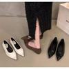 Fashion Spring Autumn New Style Women Flats Pointed Toe Plaid Ballet Flats Woman Shoes Solid Color Boat Shoes Single Shoes Zapatos Mujer