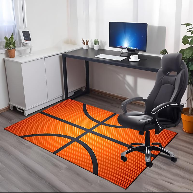 Basketball Printed Carpet, for Office Chair Living Room Bedroom Kitchen Room Decor Gifts.