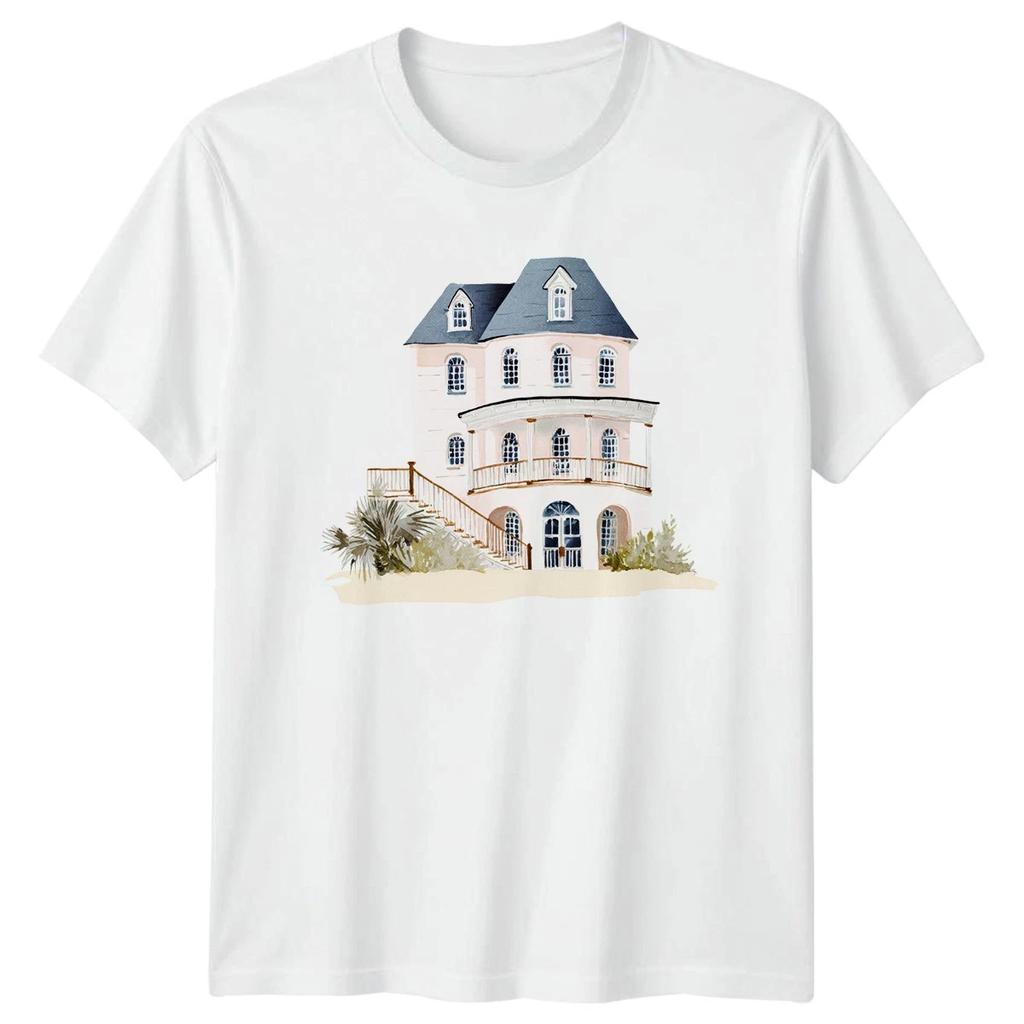 Charleston Style House Coastal Architecture Mens Womens Graphic Tee