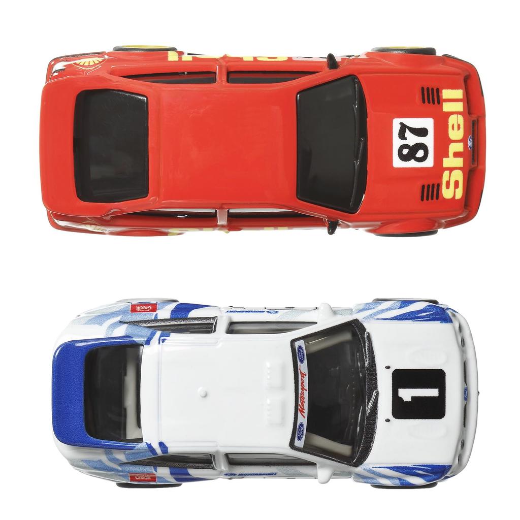 Hot Wheels Premium 2-Pack '93 Ford Escort RS Cosworth / '87 Ford Sierra Cosworth [Diecast Car] [Ages 3 and Up] HRR73