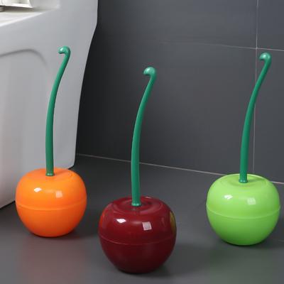 Toilet Brushes Toilet Holders Bathroom Accessories Creative and Cute Cherry Shaped Toilet Brush Holder Set Cleaning Tool Home