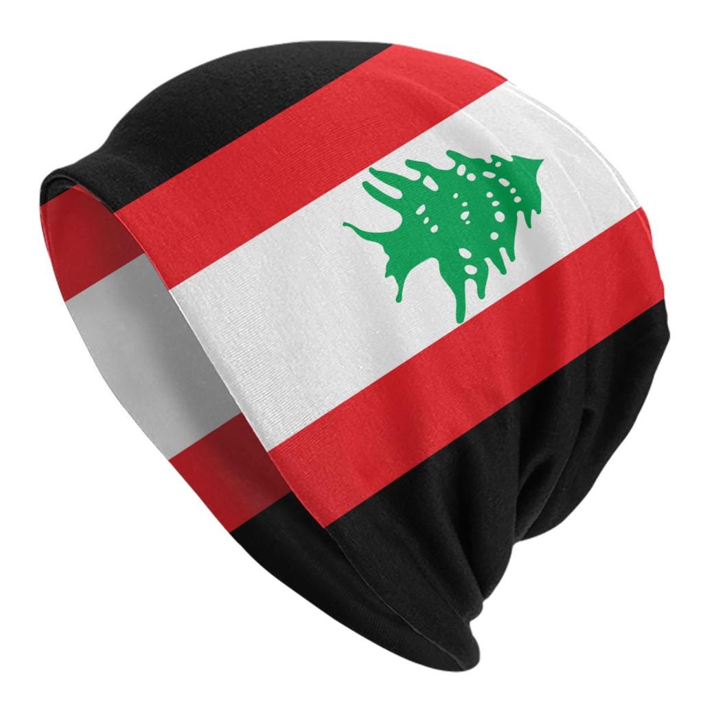 Custom Classic Lebanon Flag Stripe Bonnet Hats Street Knit Hat For Women Unisex Winter Warm Skullies Beanies Caps