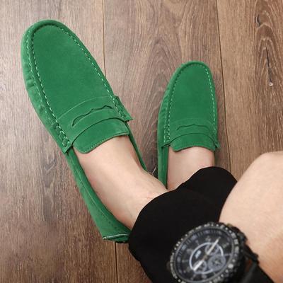 Bequeme Slipper-Fahrschuhe Klassische Wildleder Herren-Loafer Weiche Sohle Herren-Mokassins Handgefertigt Farbe Kleid Ballerinas