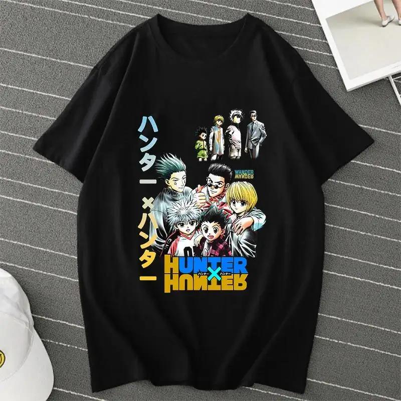 Fashion Anime Hunter X Hunter Killua Zoldyck T Shirt Women Casual Harajuku Short Sleeve Crew Neck Unisex T Shirt Women Clothing