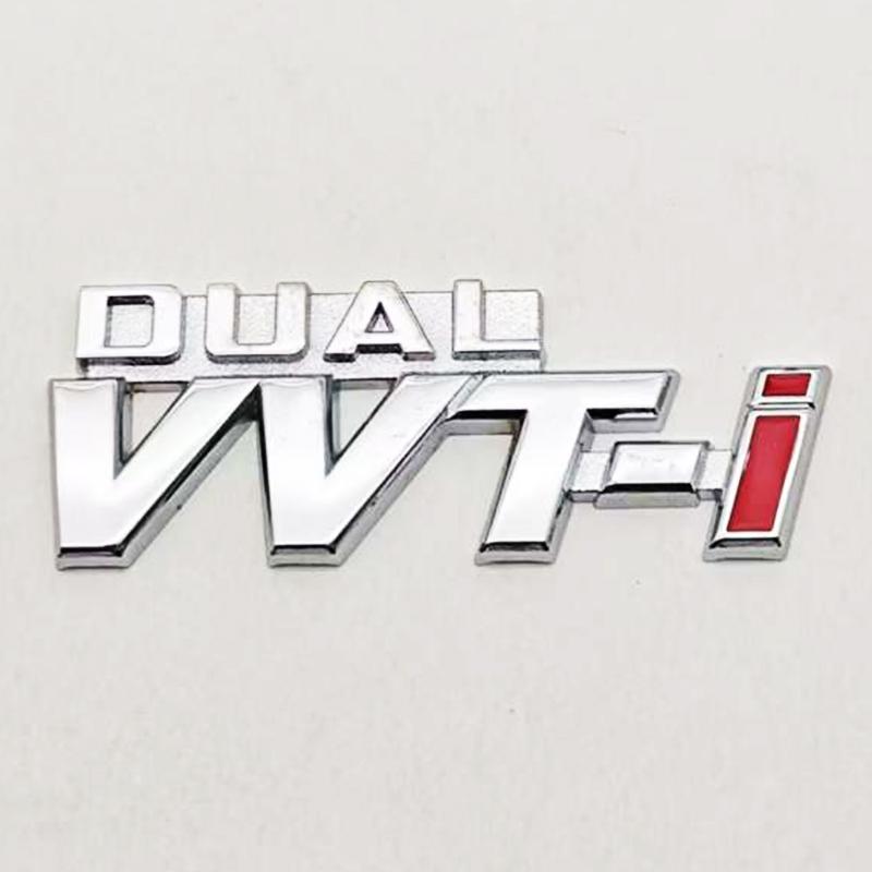 3D Metall Autoaufkleber Logo DUAL VVT-i Emblem Heckklappe Kotflügel Abzeichen Aufkleber Für TOYOTA Dual VVT-i Camry COROLLA YARiS Rav4 PRIUS