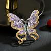 Light Luxury High-end Dancing Three-dimensional Two-color Butterfly Brooch High-end Design Insect Shape Corsage Pin