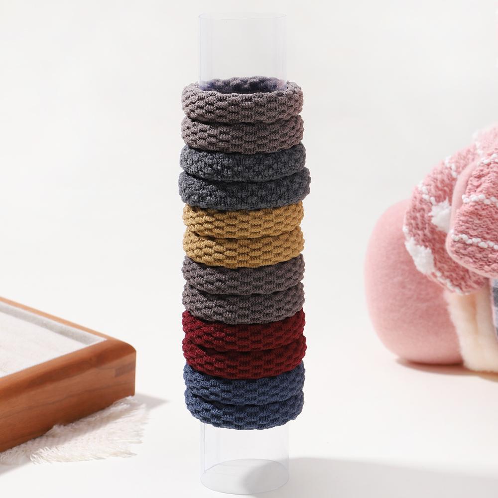 

12 шт. Женские простые базовые эластичные резинки для волос, резинки-скранчи для хвостика, модная повязка на голову, аксессуары для волос