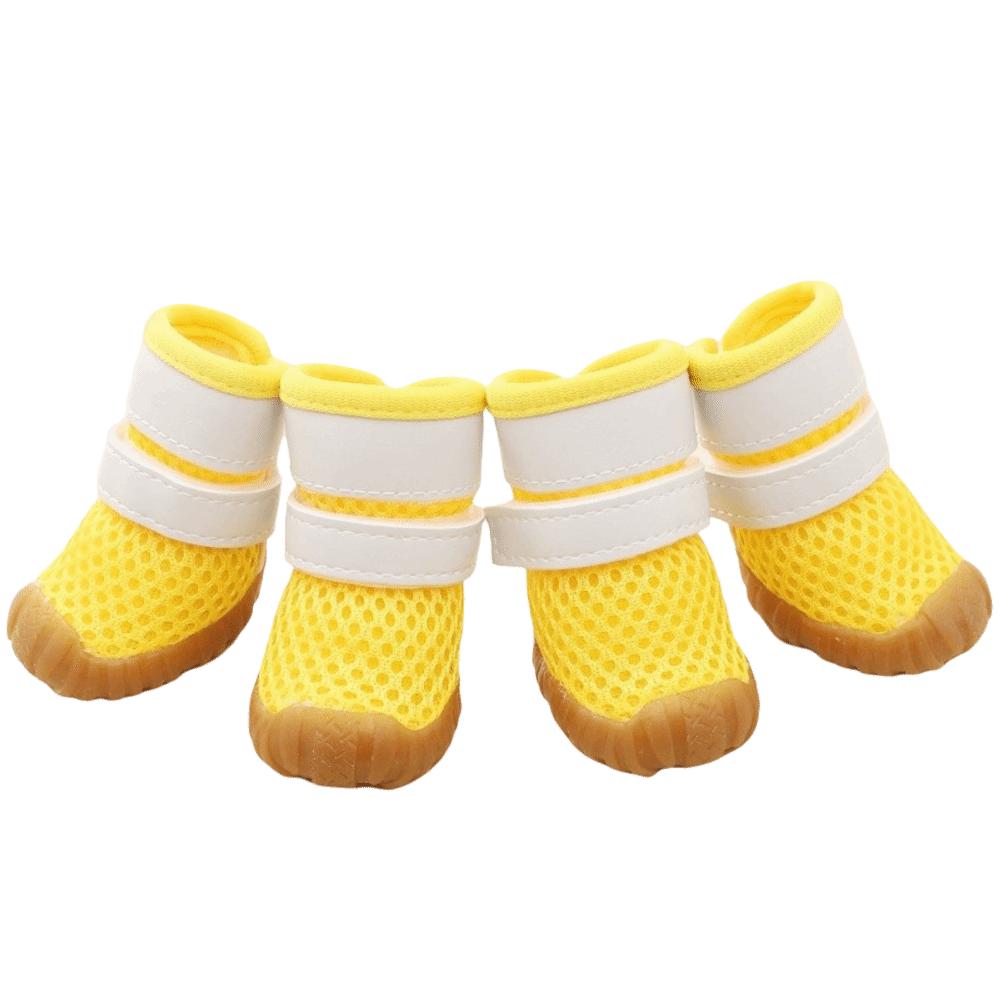 Breathable Dog Mesh Shoes Rubber Sole Dog Paw Protectors Fashion Dog Sneakers  Outdoor Walking