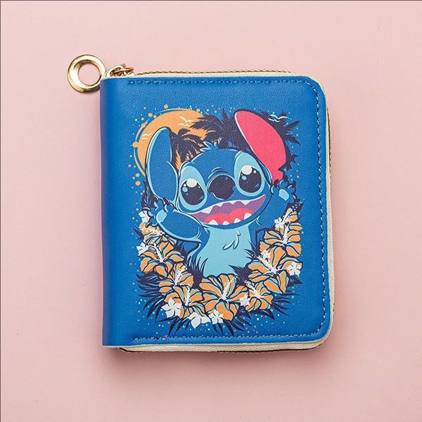 Stylish Stitch Zipper Coin Purse and Card Holder Clutch