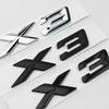 Lettere Auto Cromate Nere ABS 3D Emblema Badge Posteriore Baule Logo X3 Per X3 F25 Adesivo Emblema X3 E83 F25 G01 Accessori Scritta