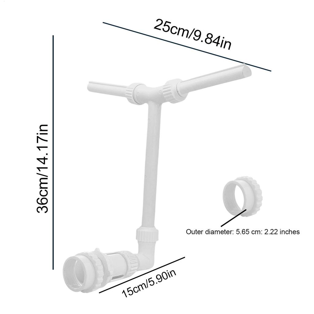 Waterfall Swimming Pool Fountain with Double Spray Adjustable Sprinkler For Inground Pools Water Sports Accessories