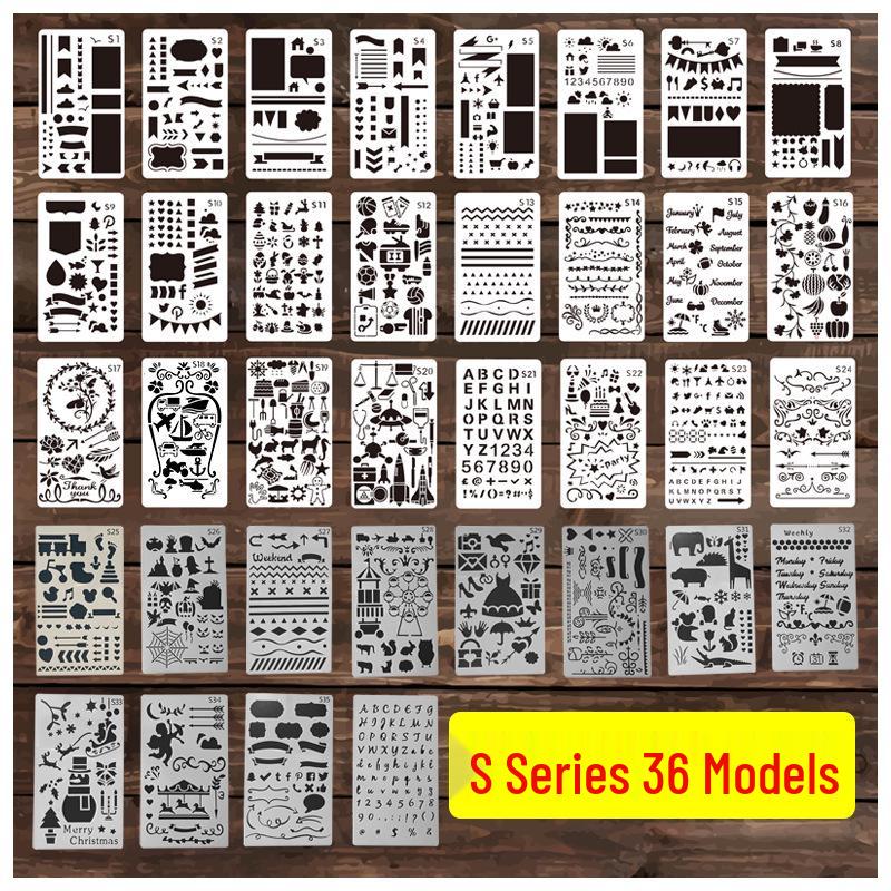 Set di modelli per planner righello in pizzo formato A6: Diario Tematico Vuoto per Pittura Fai da Te