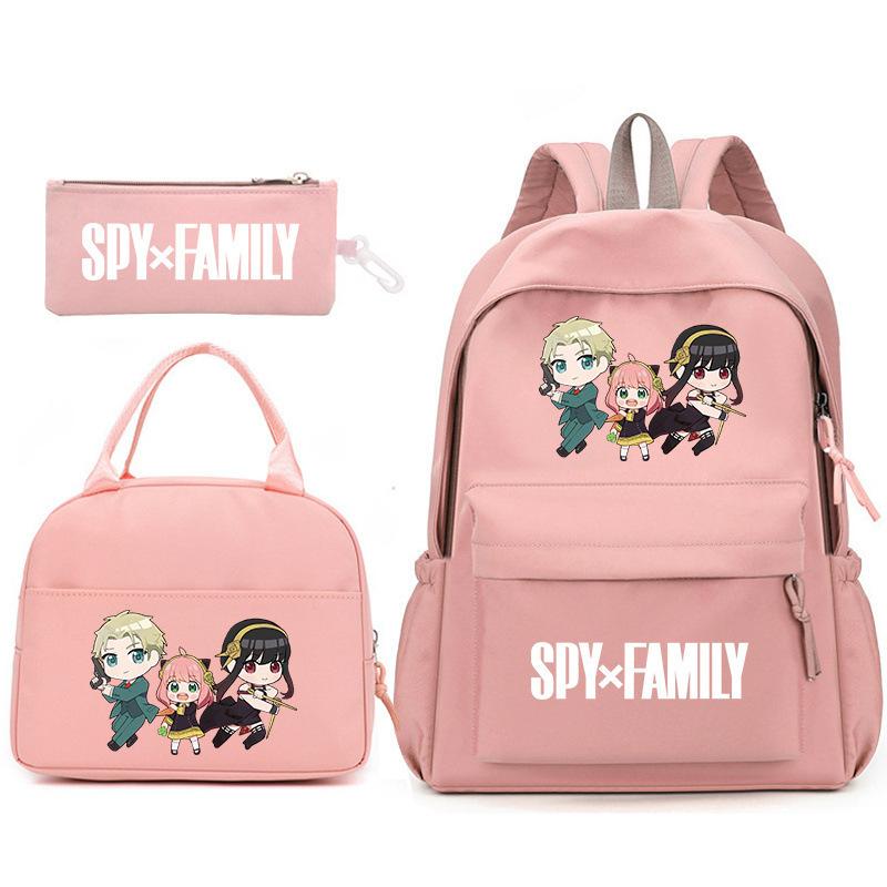 School Season Spy Playhouse Printed Backpack Pencil Bag Shoulder Bag Leisure Primary And Secondary School Students Schoolbag