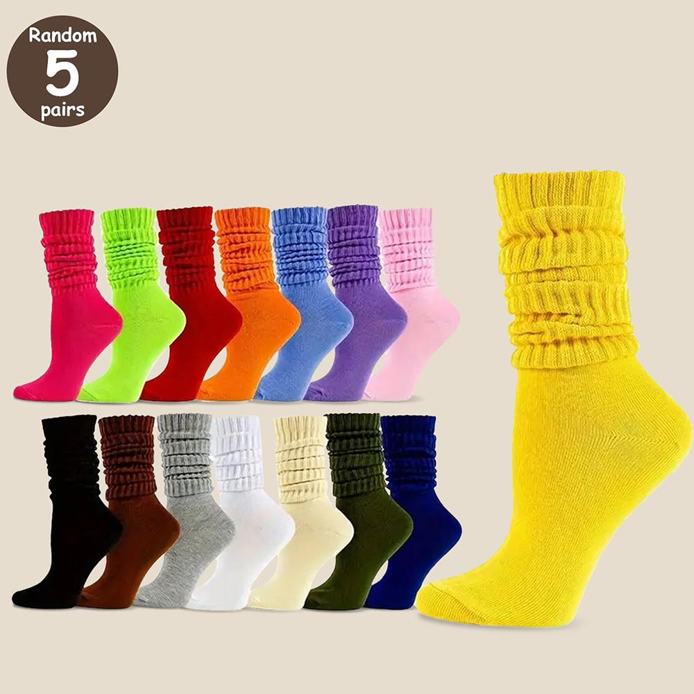 

5 Pairs Random Women S Female Accsesories Socks Ankle Socks Boot White Cheap S Clothes Y2K Cute Sports Funny Shoes Gift One Size