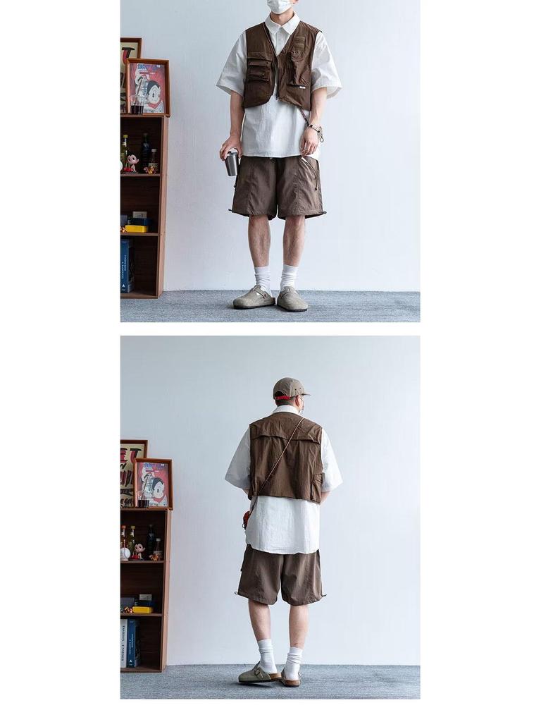 Vesta de lucru scurtă retro japoneză