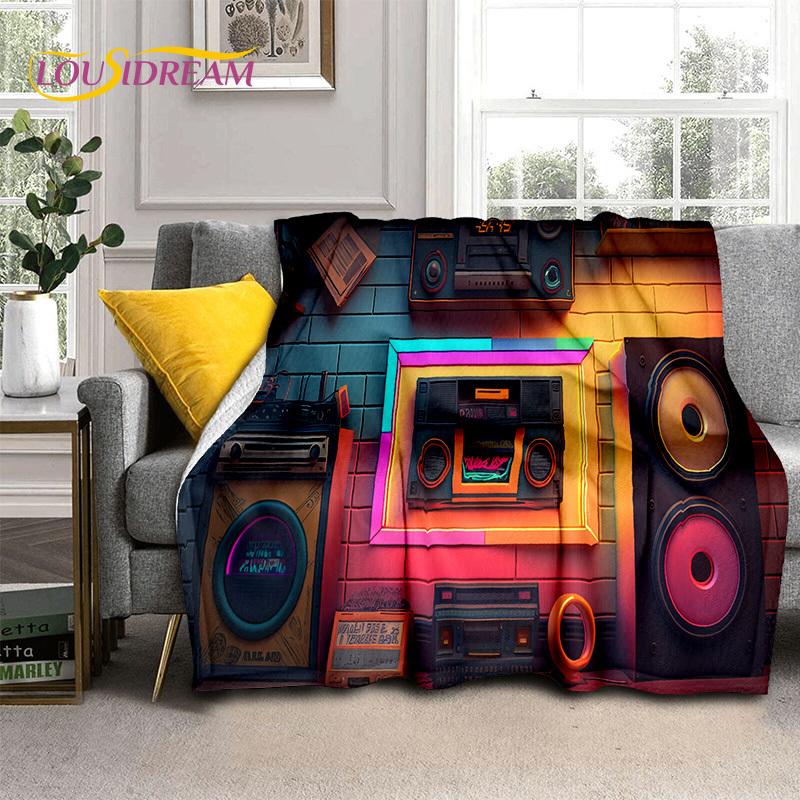 Note Music Colorful Musical Score Cartoon Blanket,Soft Throw Blanket for Home Bedroom Bed Sofa Picnic Travel Office Cover Child