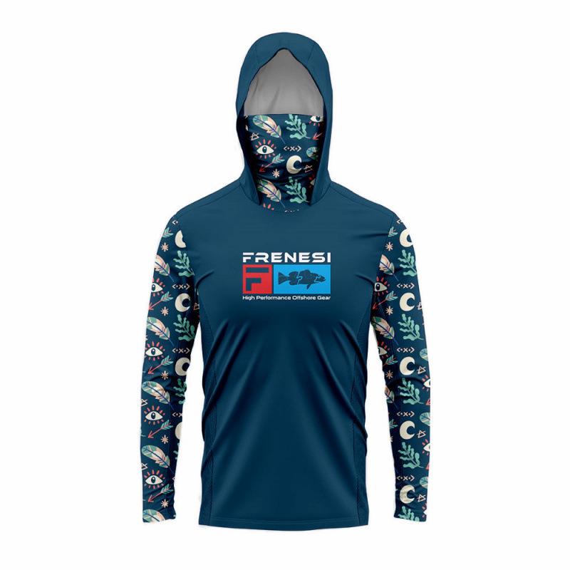 Мужская и женская рубашка с капюшоном для рыбалки защита от солнца - УФ-стойкая молочный шелк свободный крой XS 2990₽