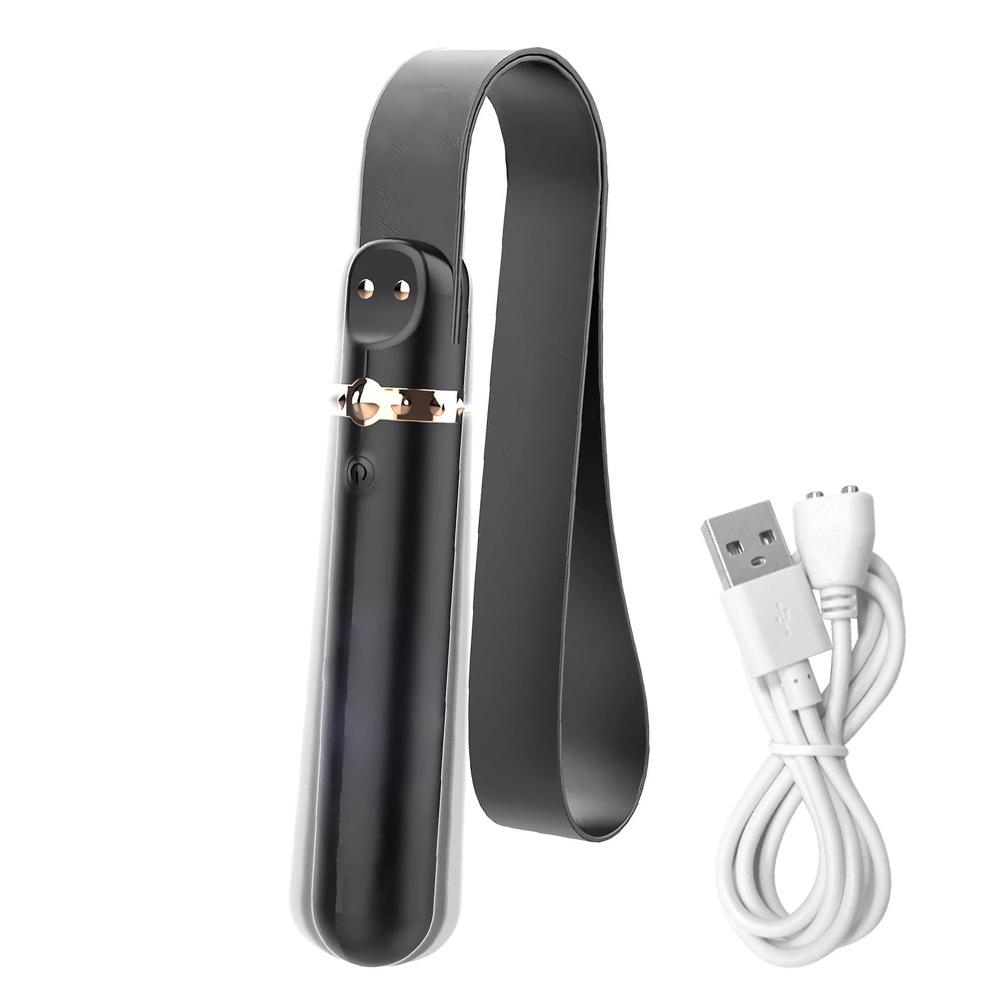 Multi-Frequency Leather Whip Vibrator for Master-Servant SM Roleplay and Foreplay