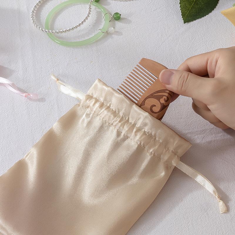 Silk Satin Drawstring Jewelry & Gift Pouch Bag