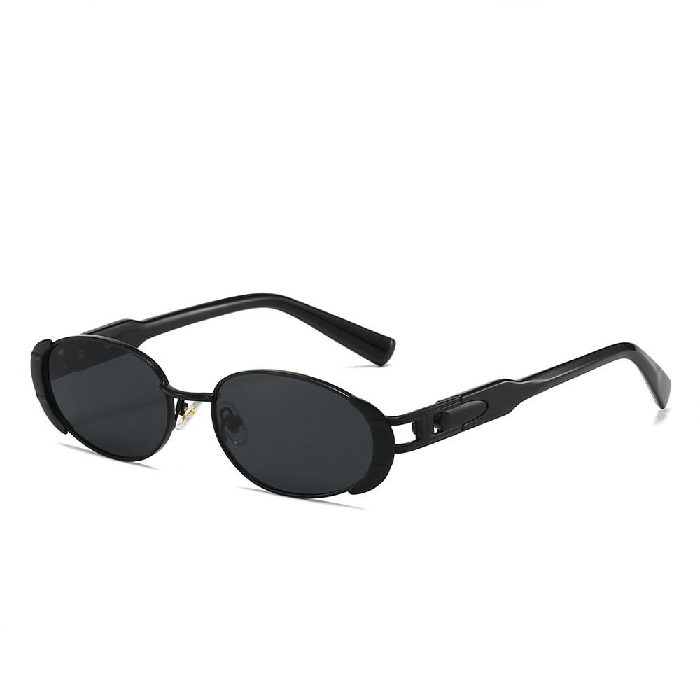 Retro Vintage Oval Sunglasses Women Men Steampunk Metal Frame UV400 Eyewear Outdoor Driving Sun Glasses