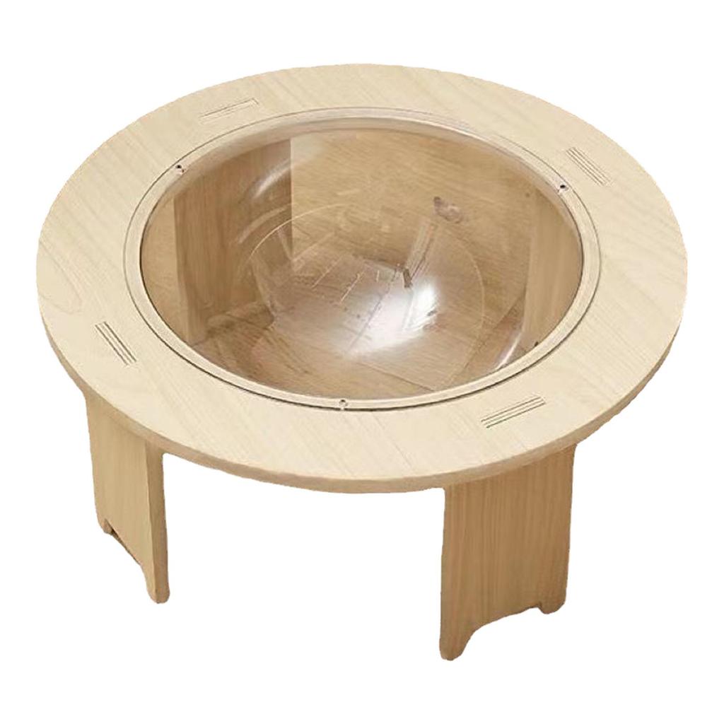 Kapsel Katzenbett Transparentes Klares Kapsel Katzenhaus Abnehmbares Erhöhtes Katzenbett aus Holz für Schlafzimmer