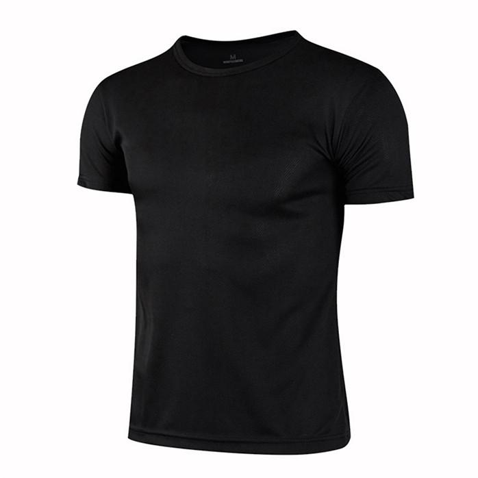 Summer Round Neck Quick Dry Work T Shirt Short Sleeve Moisture Wicking Casual Tee
