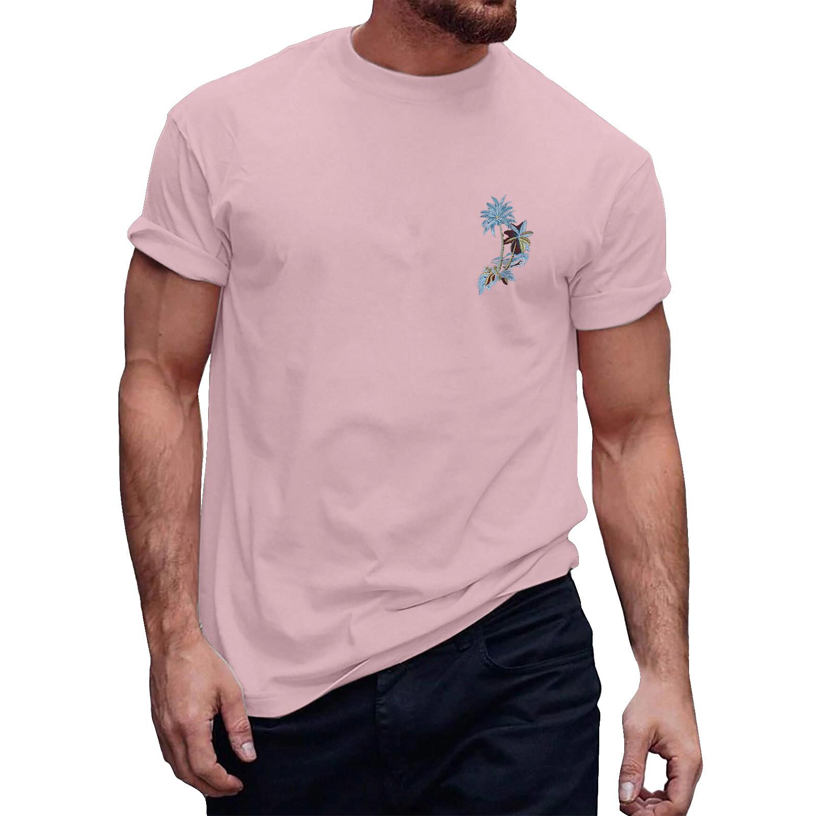 

Мужская футболка Футболки с графическим текстом Pool3D печать Уличная повседневная одежда с короткими рукавами и принтом Базовая одежда XL розовый