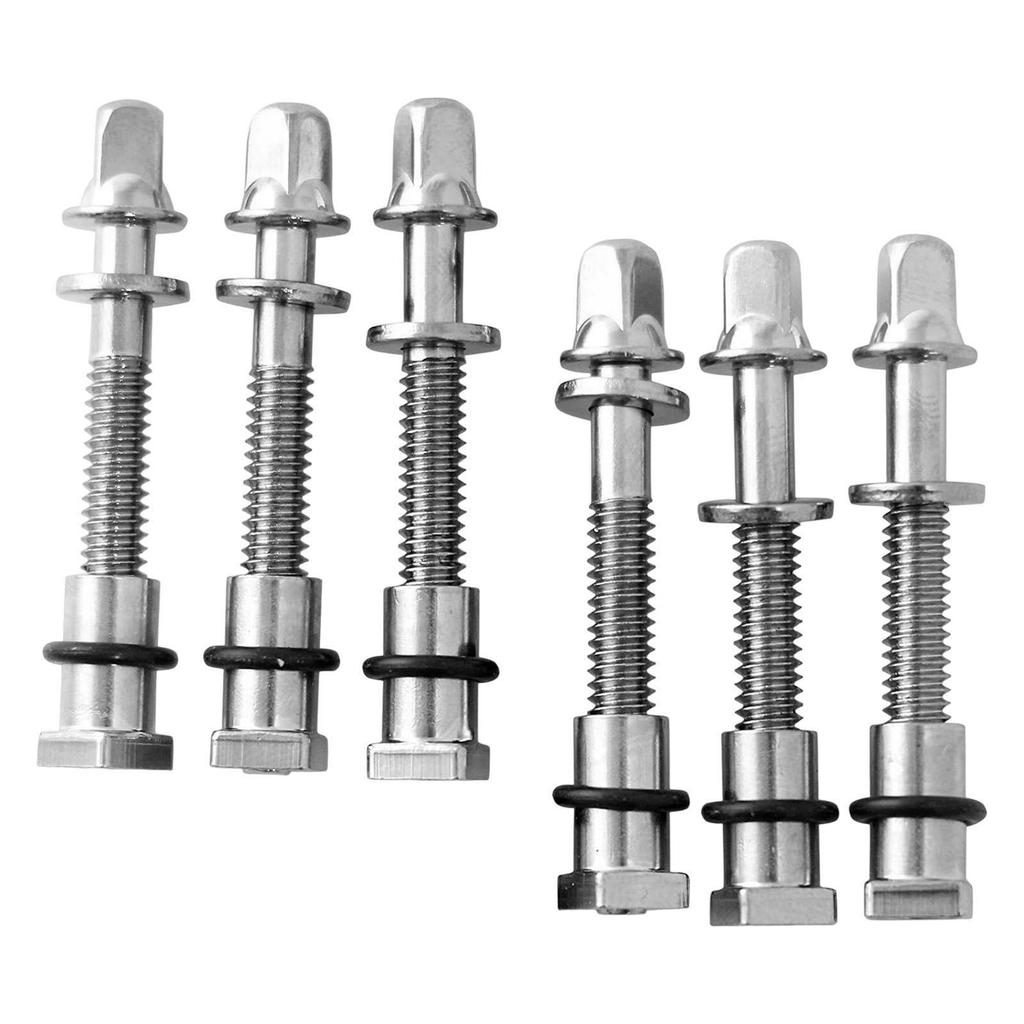 6 Pieces Drum Tension Rods Hardware for Snare Drum Spare Parts Replaces 6x60MM