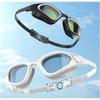Erwachsenen Augenschutz Rennschwimm Ausrüstung Myopie Schwimmbrille, Wasserdicht Großes Gestell Galvanisiert Anti-hohe Definition Schwimmbrille