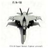 F-18 Fighter Toys DIY Assembled Military Plane ABS Plastic 1/72 Scale Airplane Model Aviation Child Gifts DIY Toys
