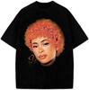 Ice Spice Men T Shirt Munch Female Rapper Big Face York Rap Men T Shirt Black