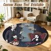 The Addams Family Personalized Round Rug Support Custom Name, Soft Home Decor Mat