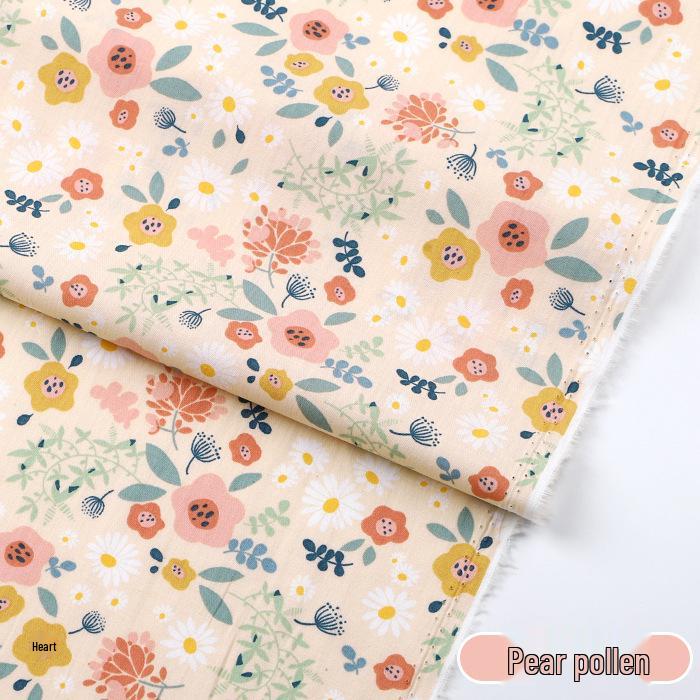 Pure Cotton Floral Poplin Fabric for Girls' Summer Dresses – Fresh Pastoral Print
