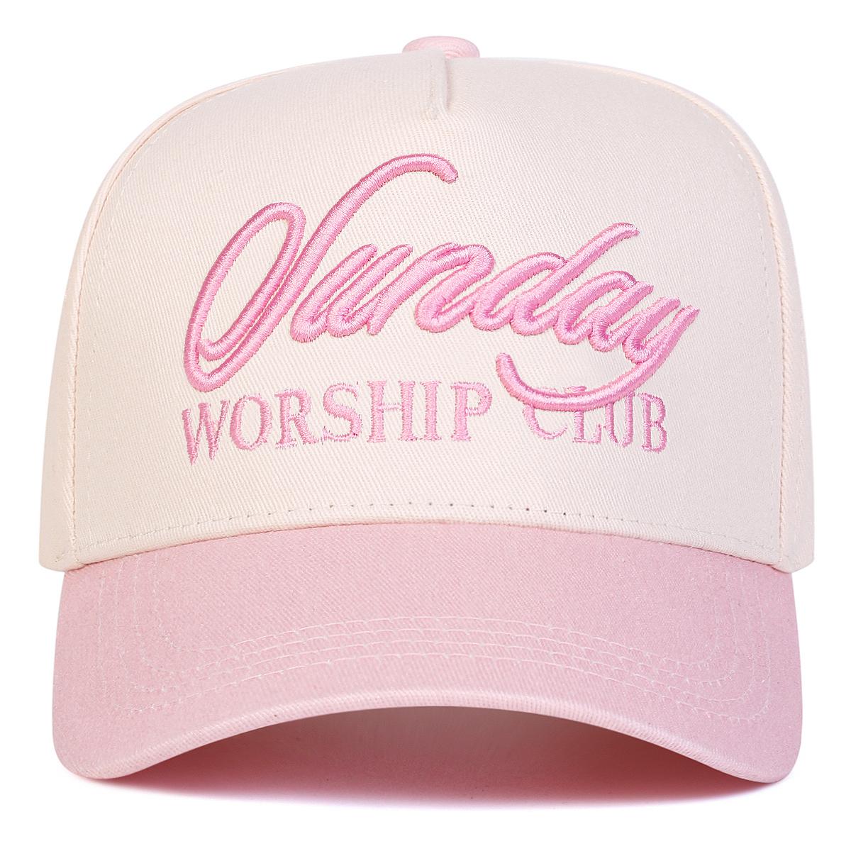 Unisex Sunday Worship Club Embroidery Baseball Caps Spring Autumn Outdoor Adjustable Casual Hats Sunscreen Hat Sports Cap