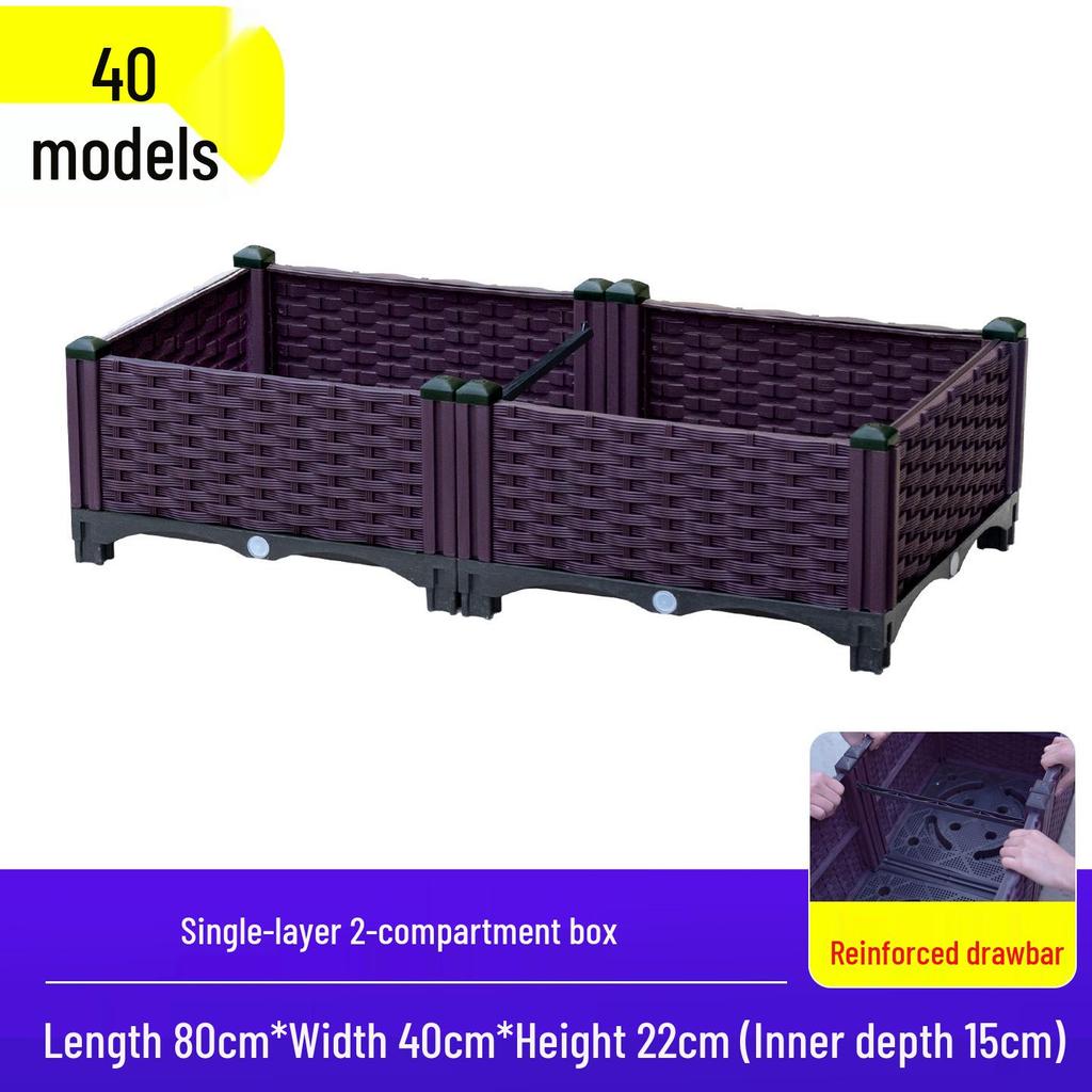 Large Outdoor Plastic Elevated Vegetable Planter Box for Balcony Gardening