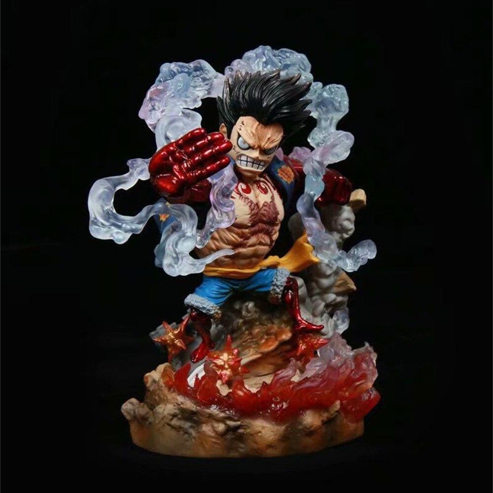 Anime Four Gears Double Fist Tekken Luffy Fighting Scene Statue Figure