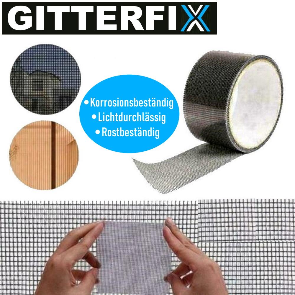 GITTERFIX Myggnettreparasjonstape Insektgardin Reparasjonssett vanntett