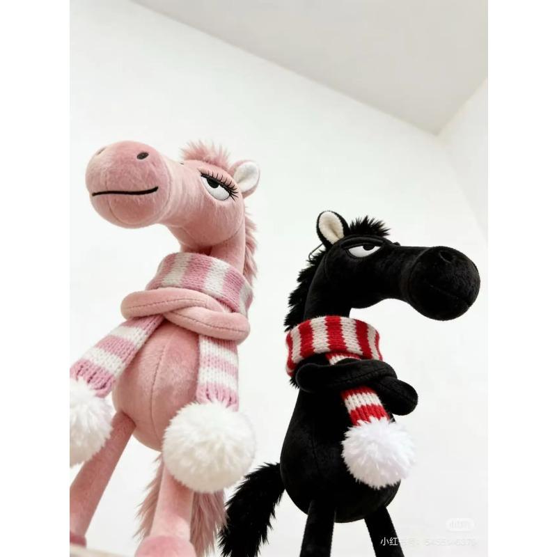 Horse Keychain Plush Toy Backpack Pendant Decoration Year of The Horse Plush Toy New Year's Gifts for Boys and Girls