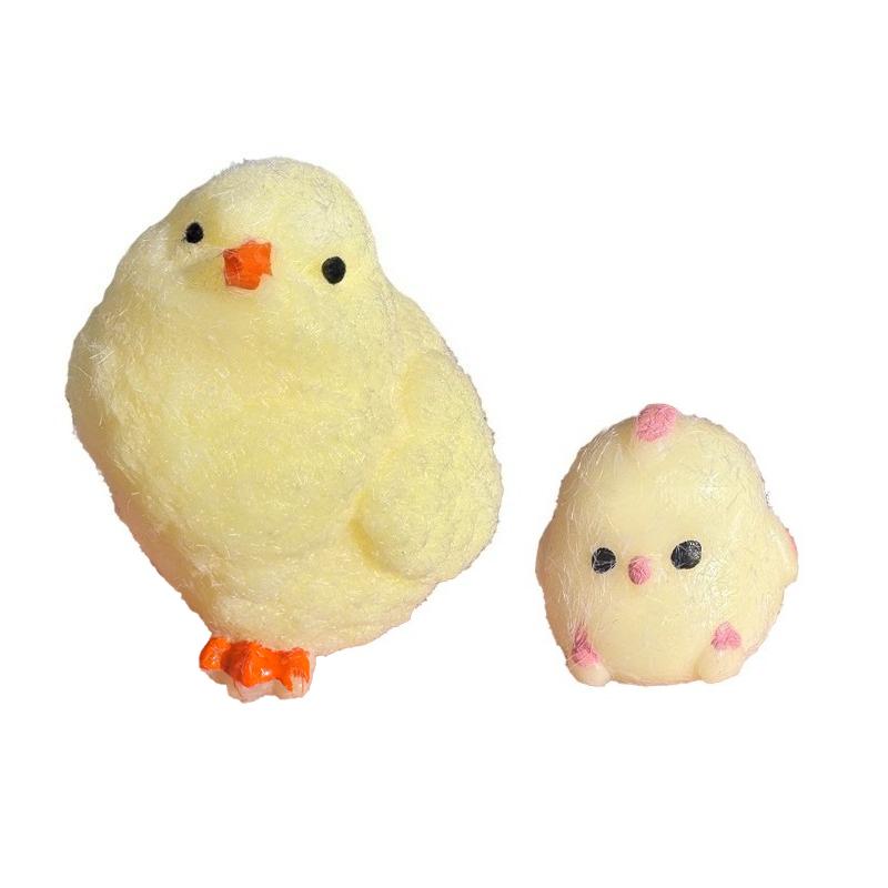 Squishy Söt Kyckling Klämleksak Supermjuk Stresslindring Mochi-leksak Tecknad Långsam Återstuds Avslappnande Fidget-leksak för Vänner Gåva