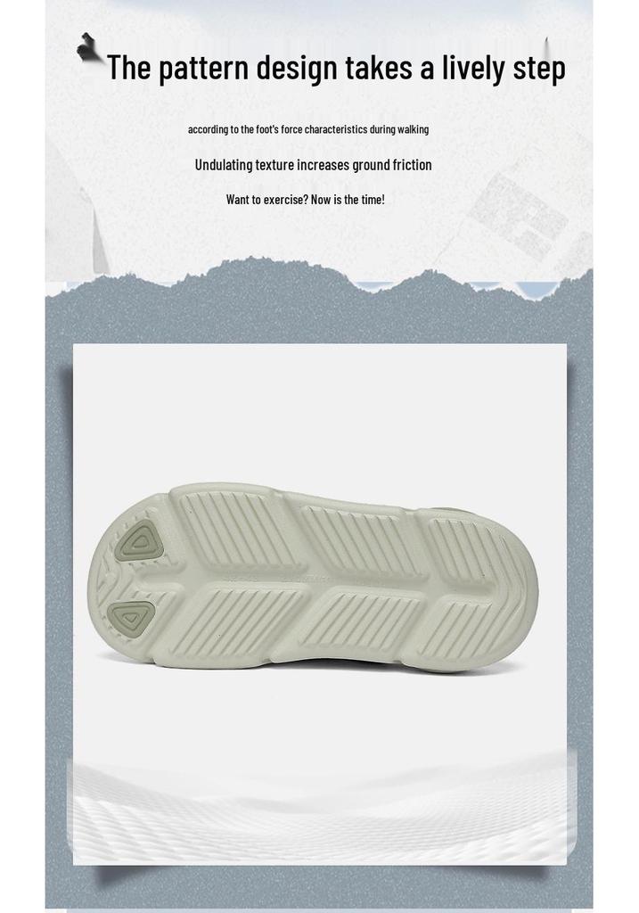 Men's Summer Closed-Toe Breathable Beach Sandals - Soft Sole Outdoor Slippers