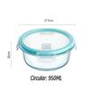 High Borosilicate Glass Lunch Box Portable Food Container Sealed Fresh-Keeping Box Microwave Oven Heating Freezer Food Bento Box