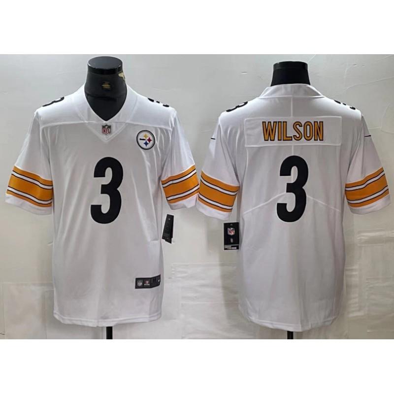 NFL Team Apparel Patriots Steelers Embroidered V-Neck Oversized Jersey Men Sports Fan Wear