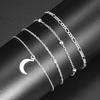 Anklet Moon Charm Exquisite Alloy Fashionable Ankle Bracelet for Dating